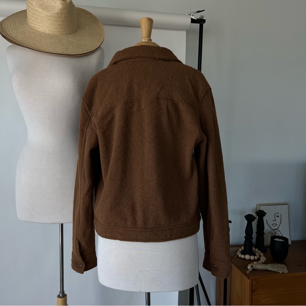 Brown Fleece Shacket - Picture 3 of 4
